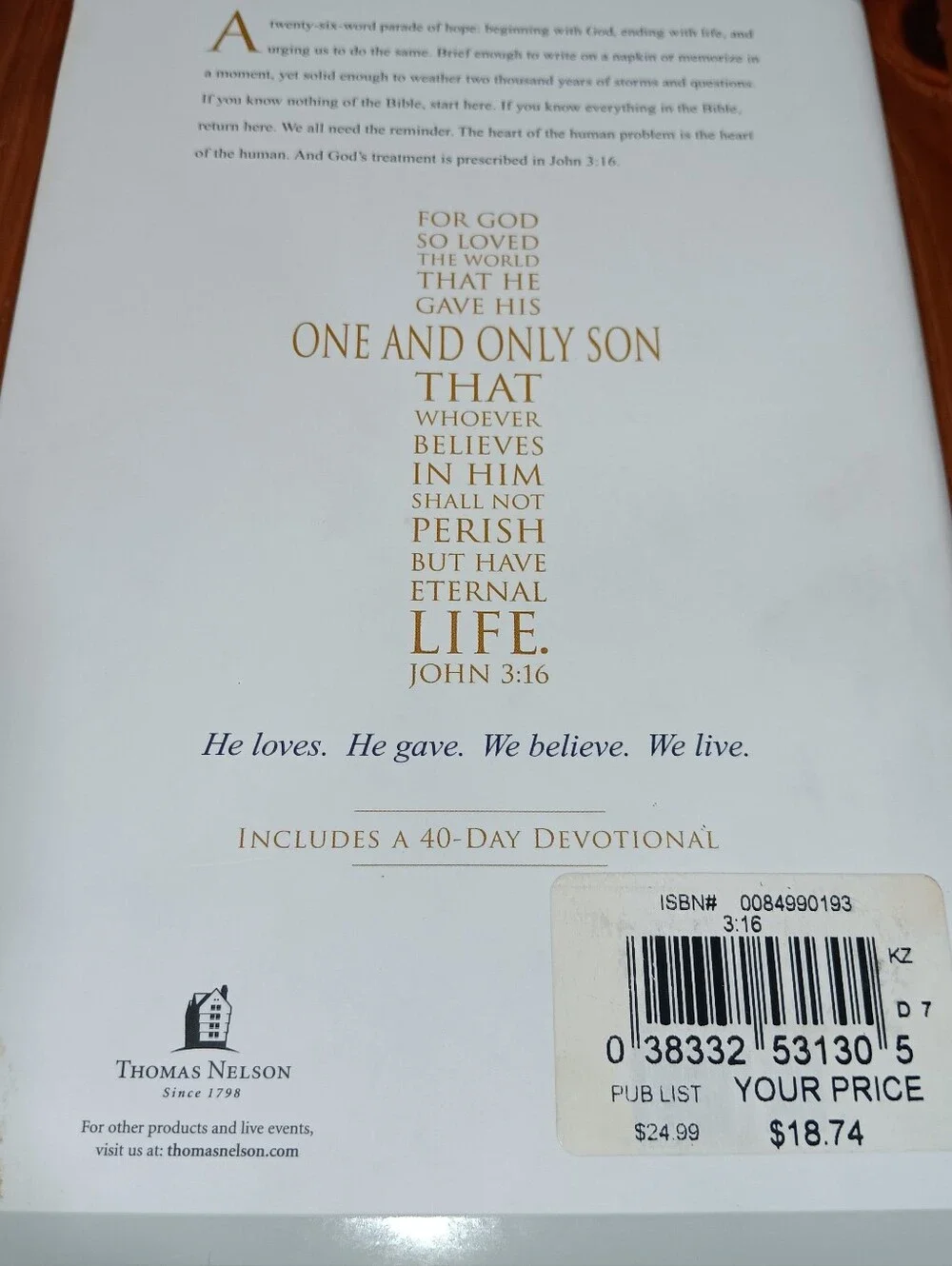 Max Lucado 3:16 The Numbers of Hope - White Cover